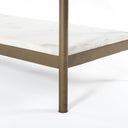 Felix Small Console Table - Polished White Marble