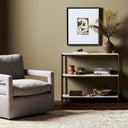 Felix Small Console Table - Polished White Marble