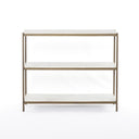 Felix Small Console Table - Polished White Marble