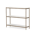 Felix Small Console Table - Polished White Marble