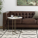 Adalley C Table - Polished White Marble
