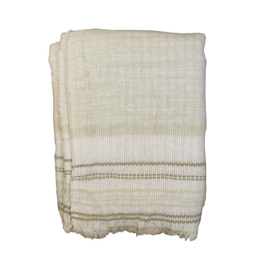 Callie Ivory / Beige Throw