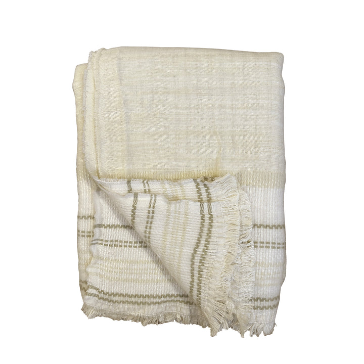 Callie Ivory / Beige Throw