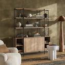 Elena Sideboard and Hutch - Satin Black