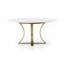 Gage Dining Table - Polished White Marble