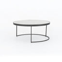 Evelyn Round Nesting Coffee Table - Gunmetal