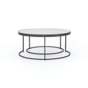 Evelyn Round Nesting Coffee Table - Gunmetal