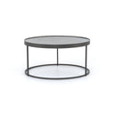 Evelyn Round Nesting Coffee Table - Gunmetal