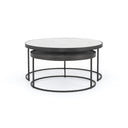 Evelyn Round Nesting Coffee Table - Gunmetal