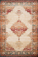 Loloi II | Isadora Collection | Ant. Ivory / Sunset | ISA-04