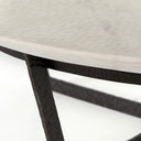 Felix Round Coffee Table - Sandblasted White Marble