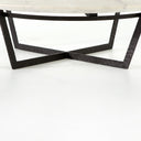 Felix Round Coffee Table - Sandblasted White Marble