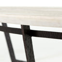 Felix Round Coffee Table - Sandblasted White Marble