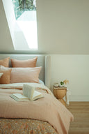 Lina Linen Queen Duvet Set Peony