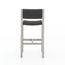 Delano Outdoor Bar Stool - Thick Dark Grey Rope | Weathered Grey