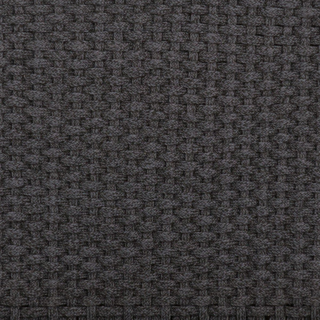 Delano Outdoor Bar Stool - Thick Dark Grey Rope | Weathered Grey