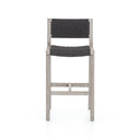Delano Outdoor Bar Stool - Thick Dark Grey Rope | Weathered Grey