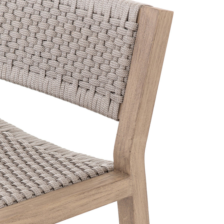 Delano Outdoor Bar Stool - Thick Grey Rope | Washed Brown