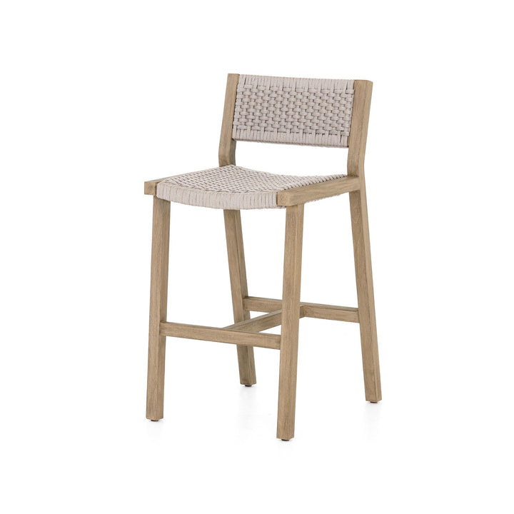 Delano Outdoor Counter Stool - Thick Grey Rope | Washed Brown