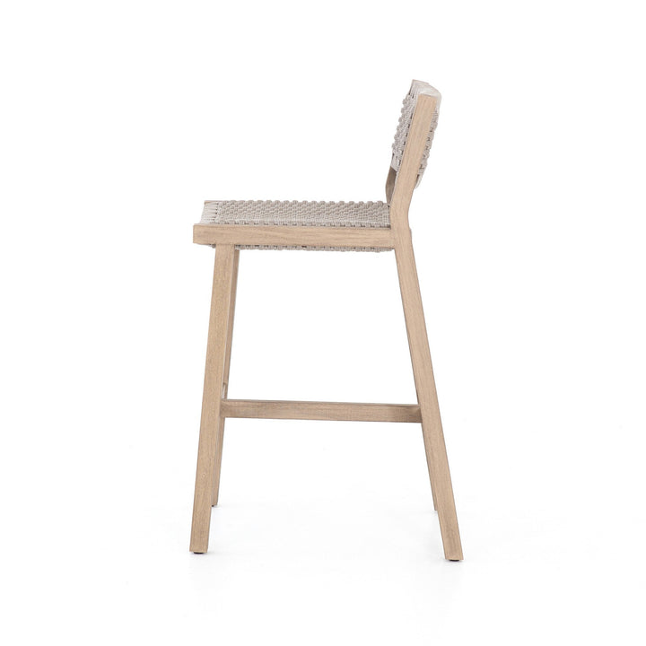 Delano Outdoor Counter Stool - Thick Grey Rope | Washed Brown