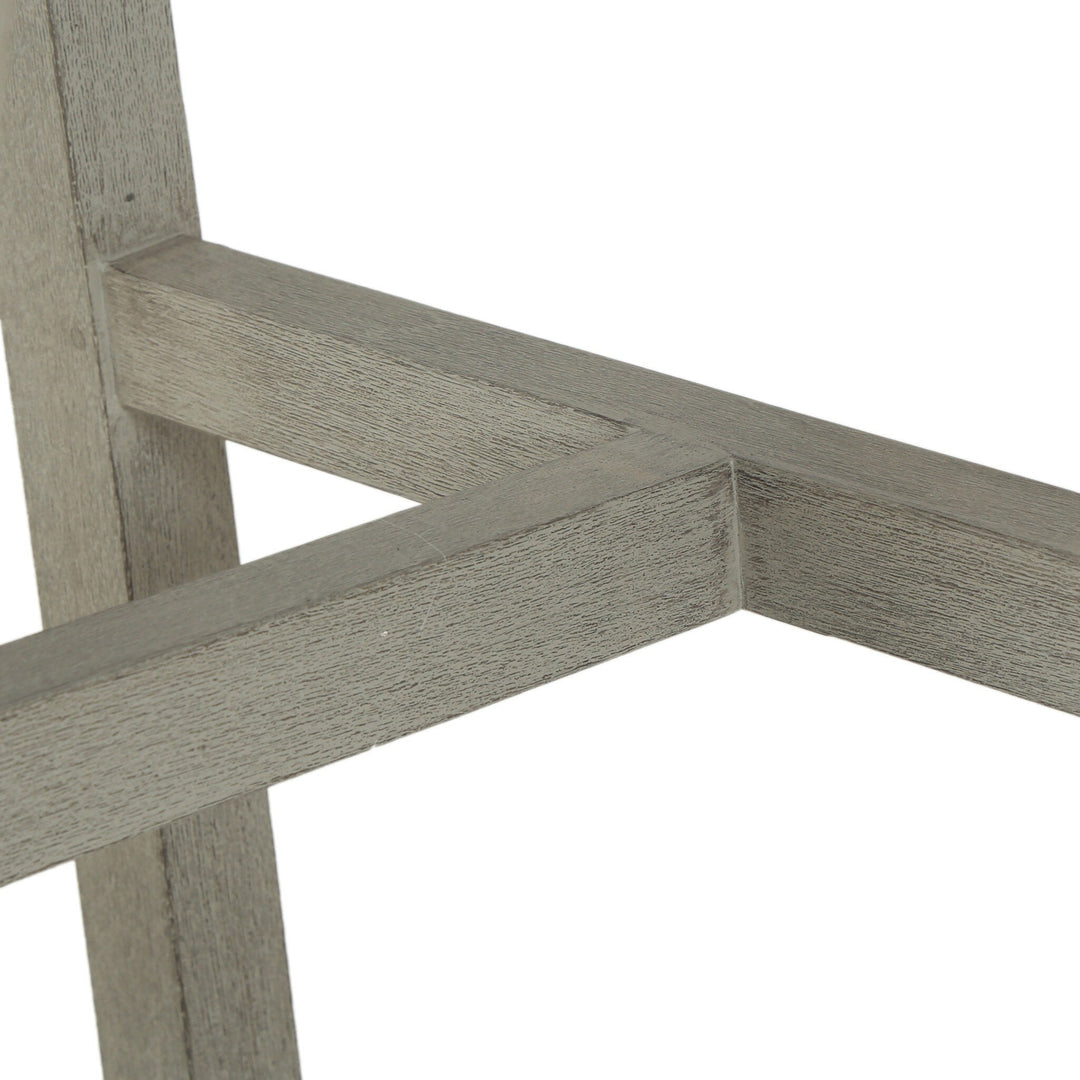 Delano Outdoor Counter Stool - Thick Dark Grey Rope | Weathered Grey