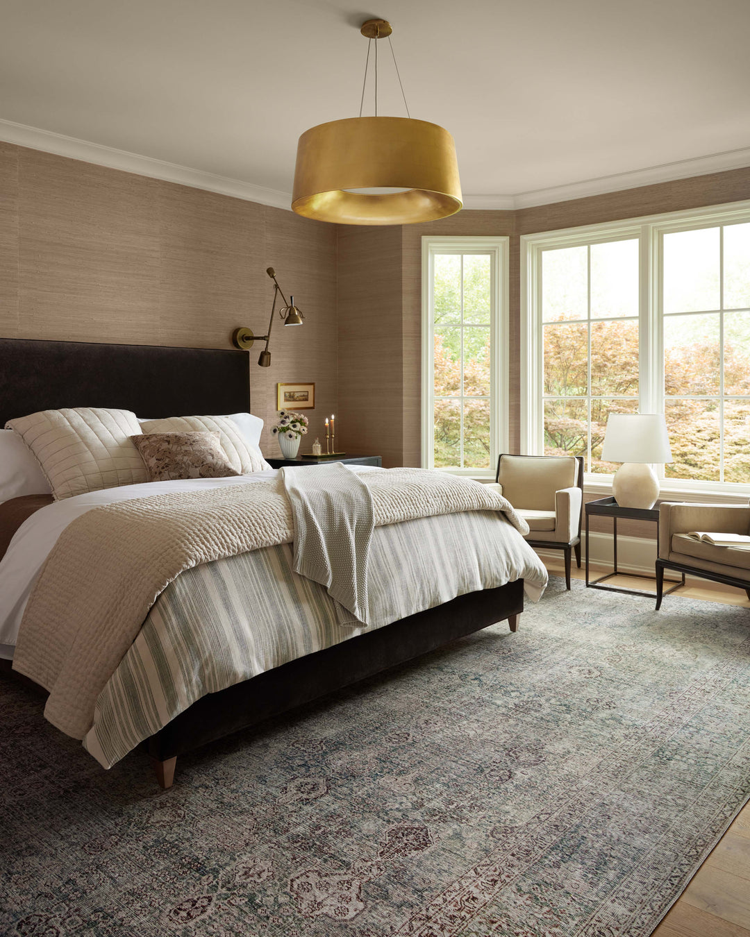 Chris Loves Julia x Loloi | Jules Collection | Emerald / Antique Ivory