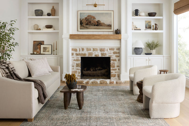 Chris Loves Julia x Loloi | Jules Collection | Emerald / Antique Ivory