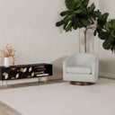 Oscy Swivel Chair Splashed White