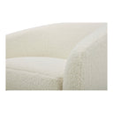Oscy Swivel Chair Faux Shearling White