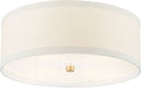 Walker Medium Flush Mount | Gild | Cream Linen
