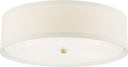 Walker Large Flush Mount | Gild | Cream Linen Shade