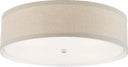 Walker Large Flush Mount | Light Cream | Natural Linen Shade