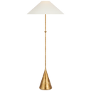 Zealous 62" Floor Lamp | Museum Gild | Linen Shade