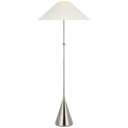 Zealous 62" Floor Lamp | Museum Nickel | Linen Shade