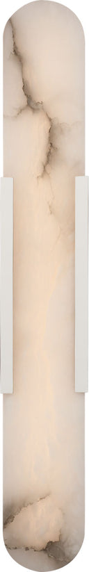 Melange 28" Elongated Sconce | Polished Nickel | Alabaster