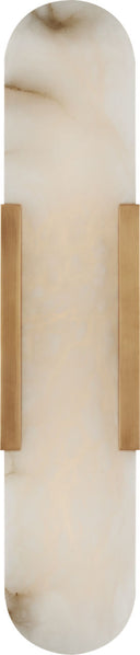 Melange 20" Elongated Sconce | Antique-Burnished Brass | Alabaster