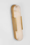 Melange 20" Elongated Sconce | Antique-Burnished Brass | Alabaster
