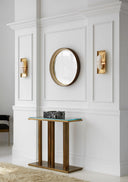Halcyon Rectangle Sconce | Antique-Burnished Brass and Quartz