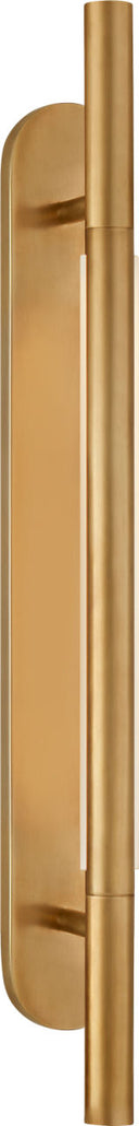 Rousseau Medium Bracketed Sconce | Antique-Burnished Brass | Etched Crystal