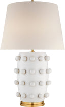 Linden Medium Lamp | Plaster White | Linen Shade
