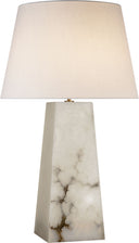 Evoke Large Table Lamp | Alabaster | Linen Shade