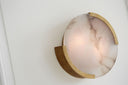 Melange Large Flush Mount | Antique-Burnished Brass | Alabaster
