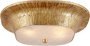 Utopia Round Flush Mount | Gild | Fractured Glass