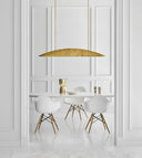 Utopia Large Linear Pendant | Gild | Frosted Acrylic