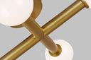 Nodes Semi-Flush Mount Burnished Brass