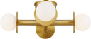 Nodes Semi-Flush Mount Burnished Brass