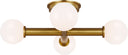 Nodes Semi-Flush Mount Burnished Brass