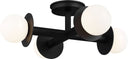 Nodes Semi-Flush Mount Midnight Black