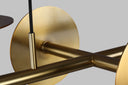 Nodes Large Linear Chandelier | Burnished Brass