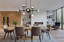 Nodes Large Linear Chandelier | Midnight Black